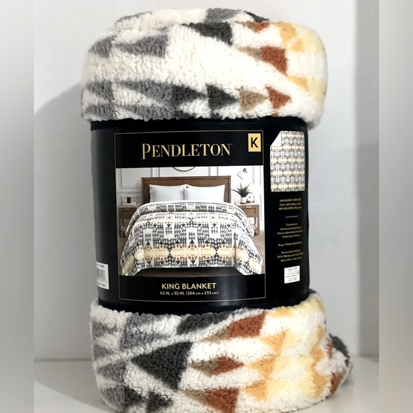 Pendleton Bedding Pendleton Blanket King Size Sherpa Fleece